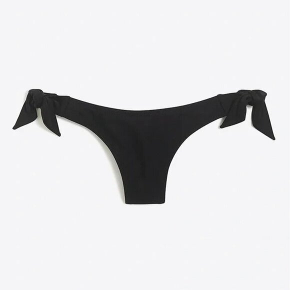 J. Crew Factory Black Side-Tie Bikini Bottom Women's Size Small - Picture 1 of 7